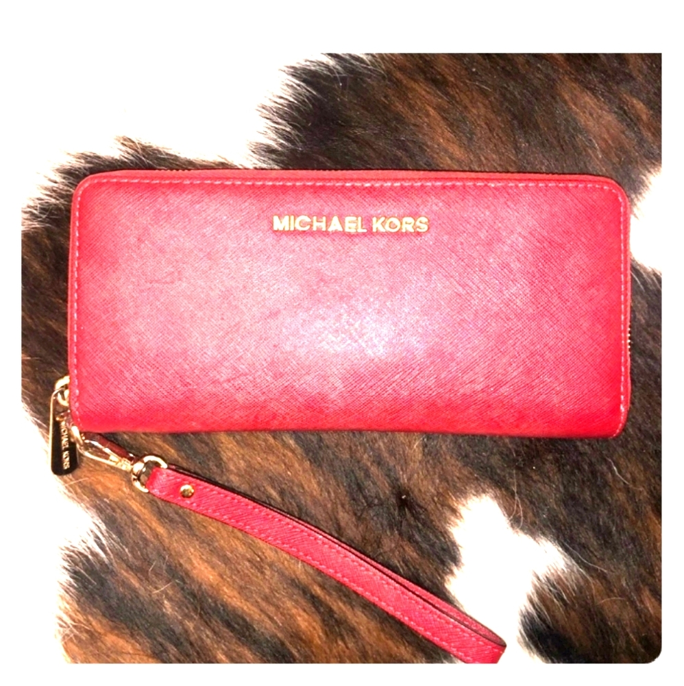 Red Michael Kors wallet